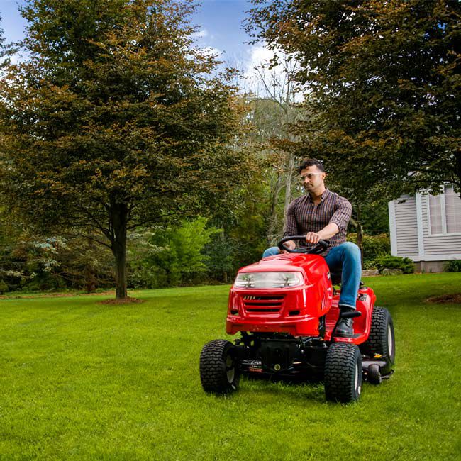 Yard machine ride on lawn mower online