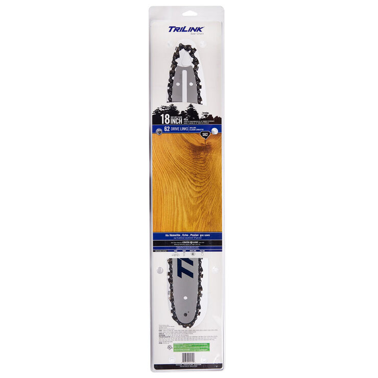 TriLink 18-inch Chain Saw Bar and Chain Combo S62