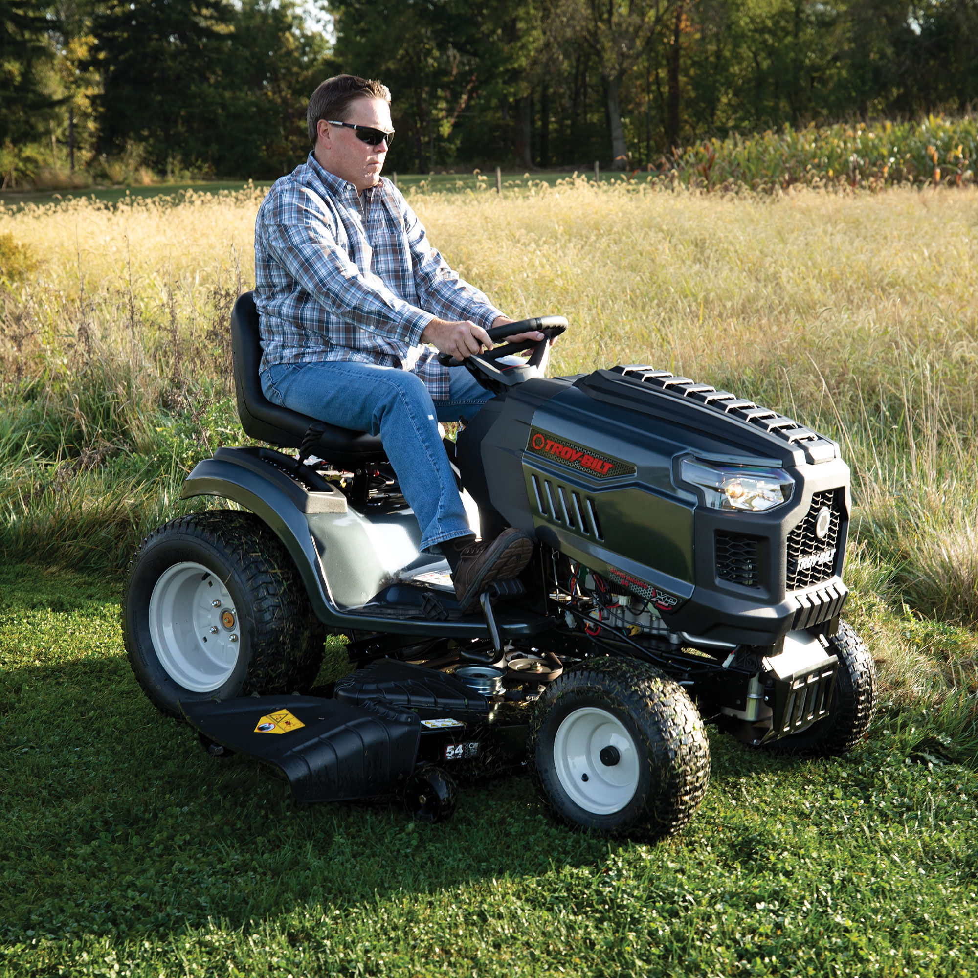 54 outlet riding mower
