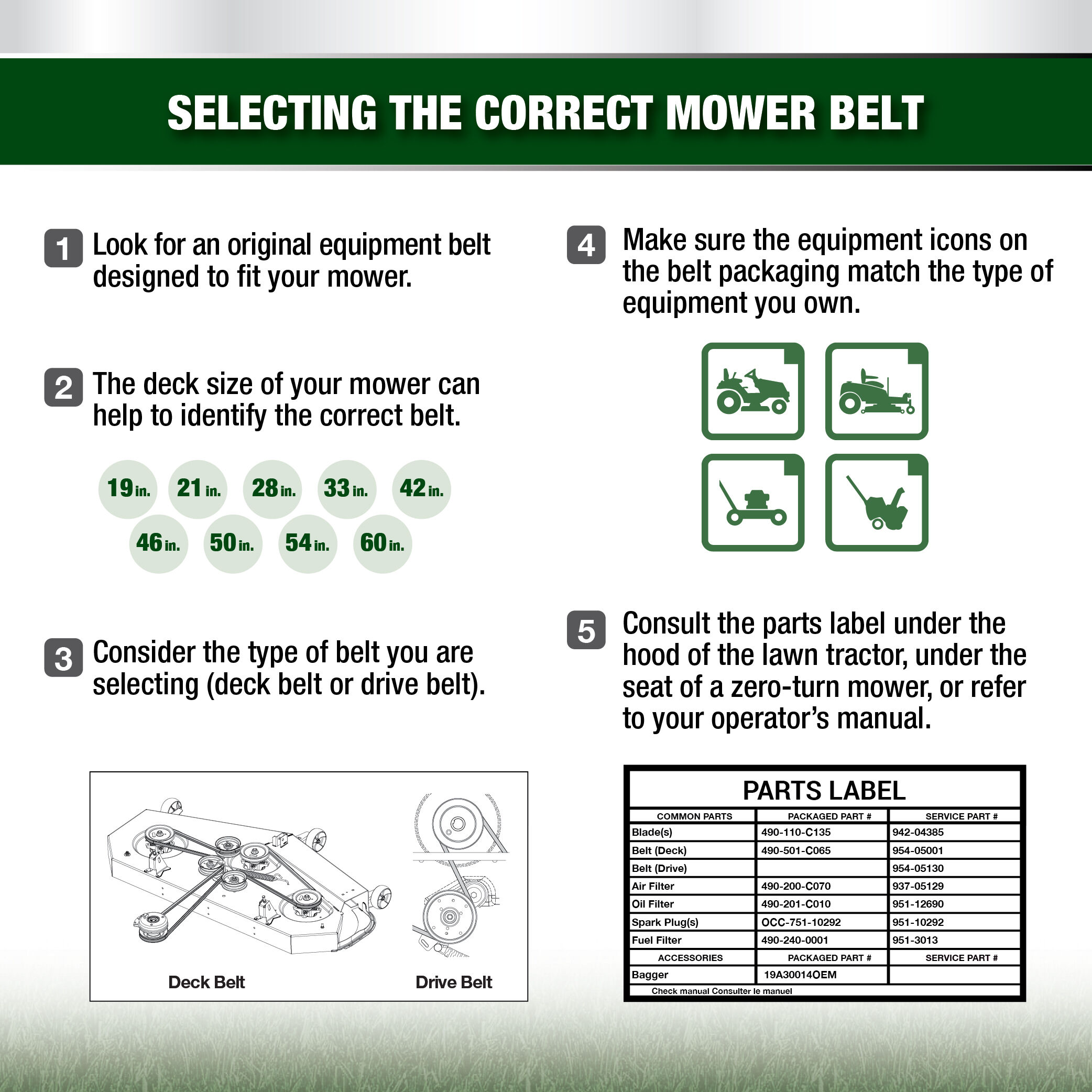 Riding Mower 36 inch Deck Belt