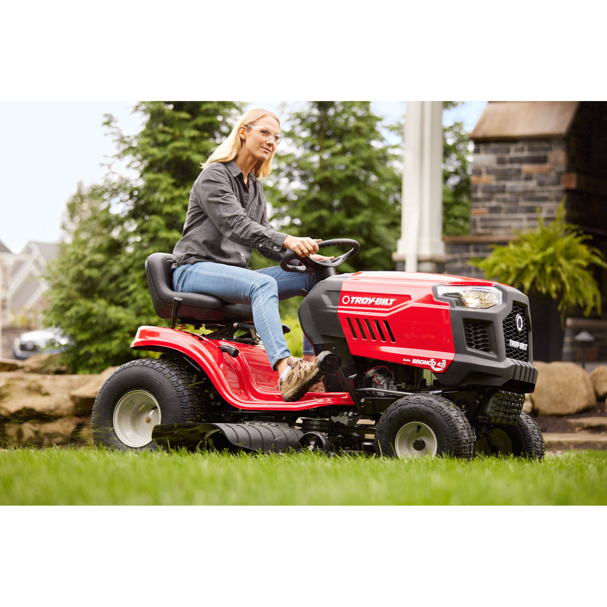Troy bilt bronco riding mower manual on sale