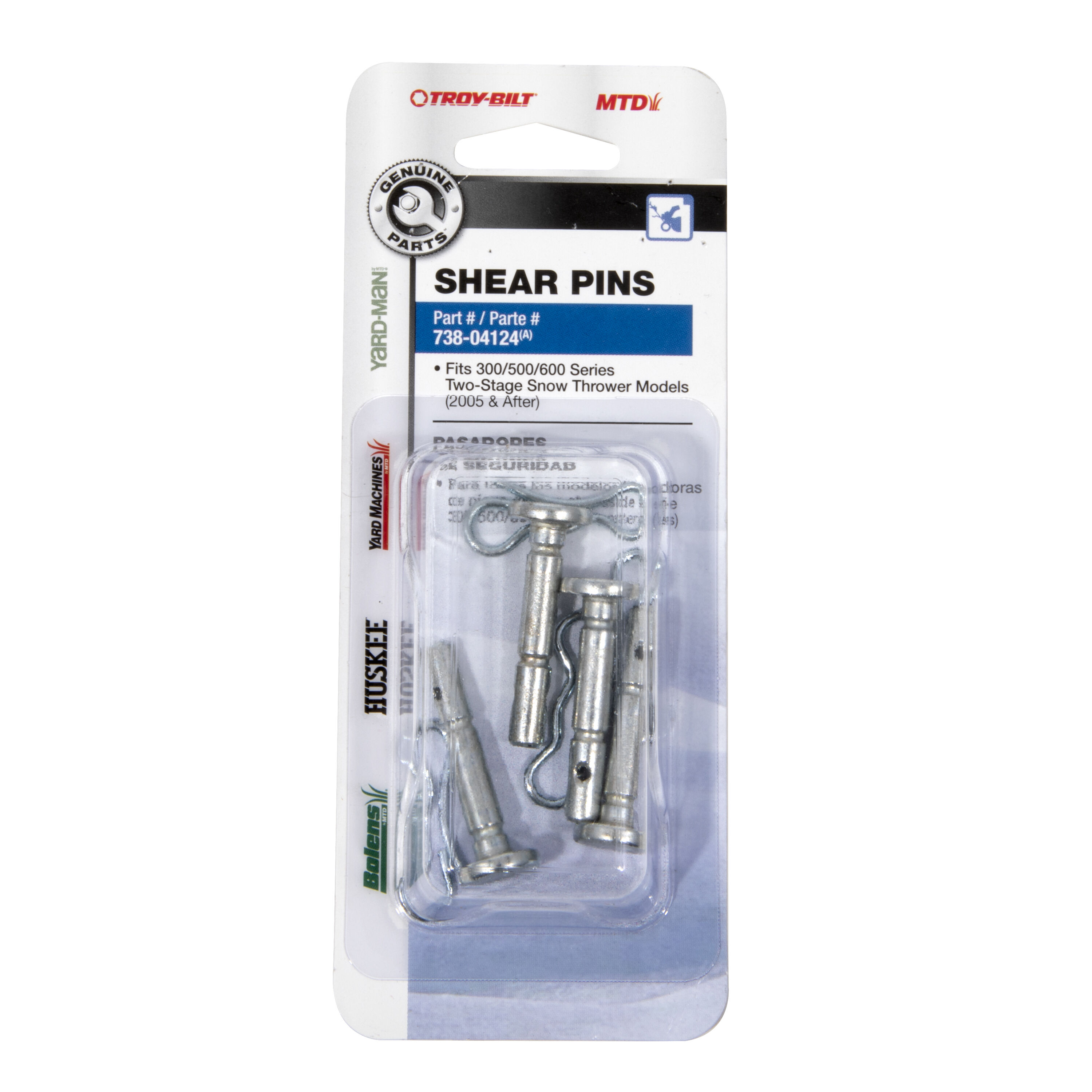 mn0505 Shear Pin Kit, .25 x 1.5