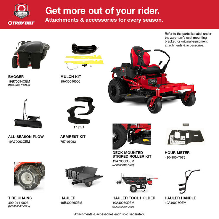 Riding Mower Troy Bilt Zero Turn Blades Mustang Z54 Zero-Turn
