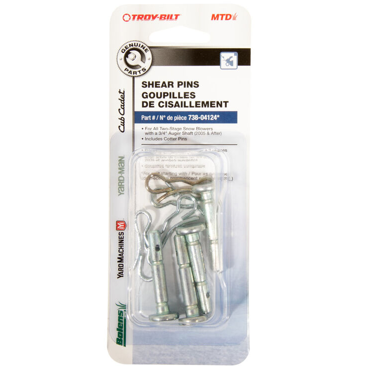 Shear Pin Kit, .25 x 1.5&quot;