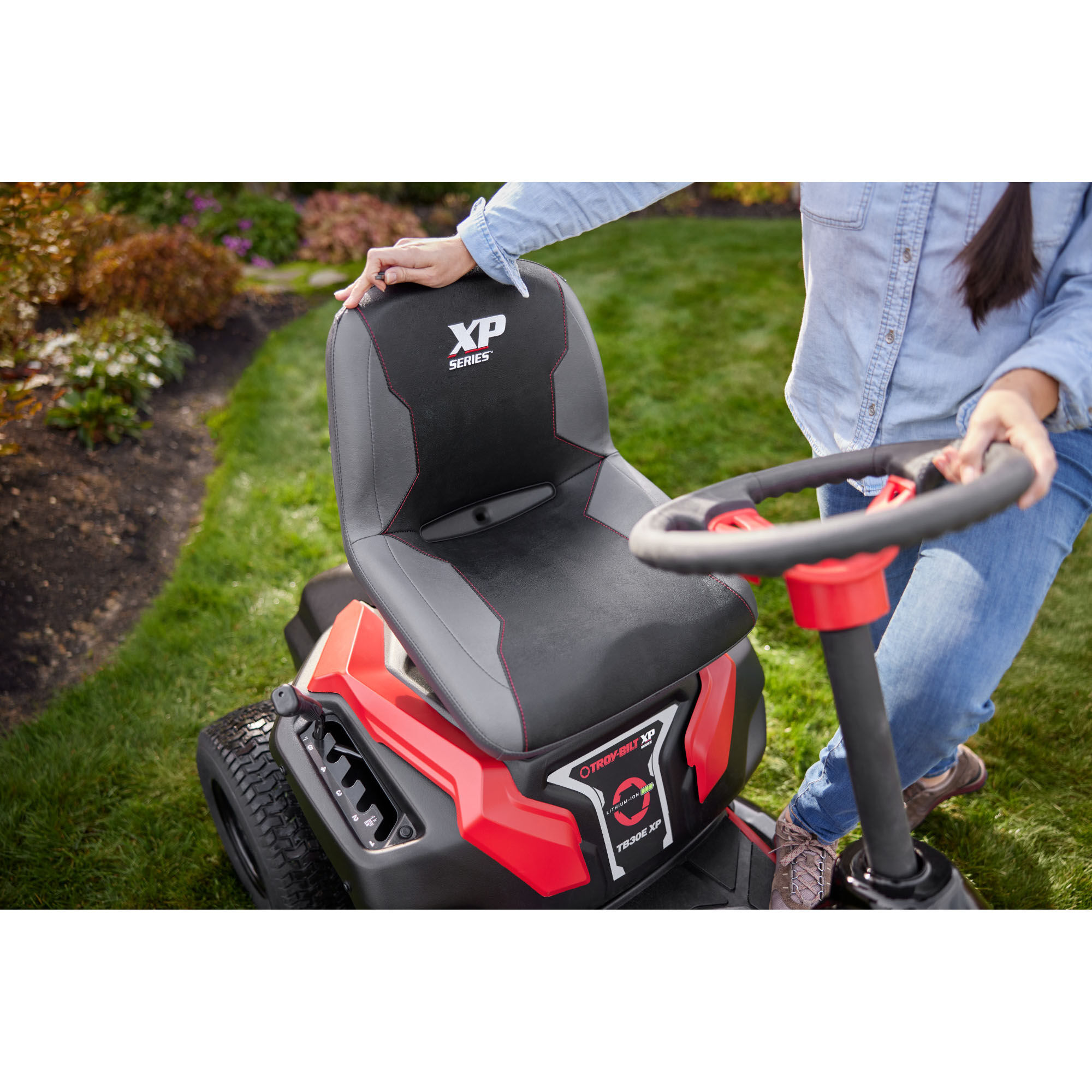 Cordless ride store on mower