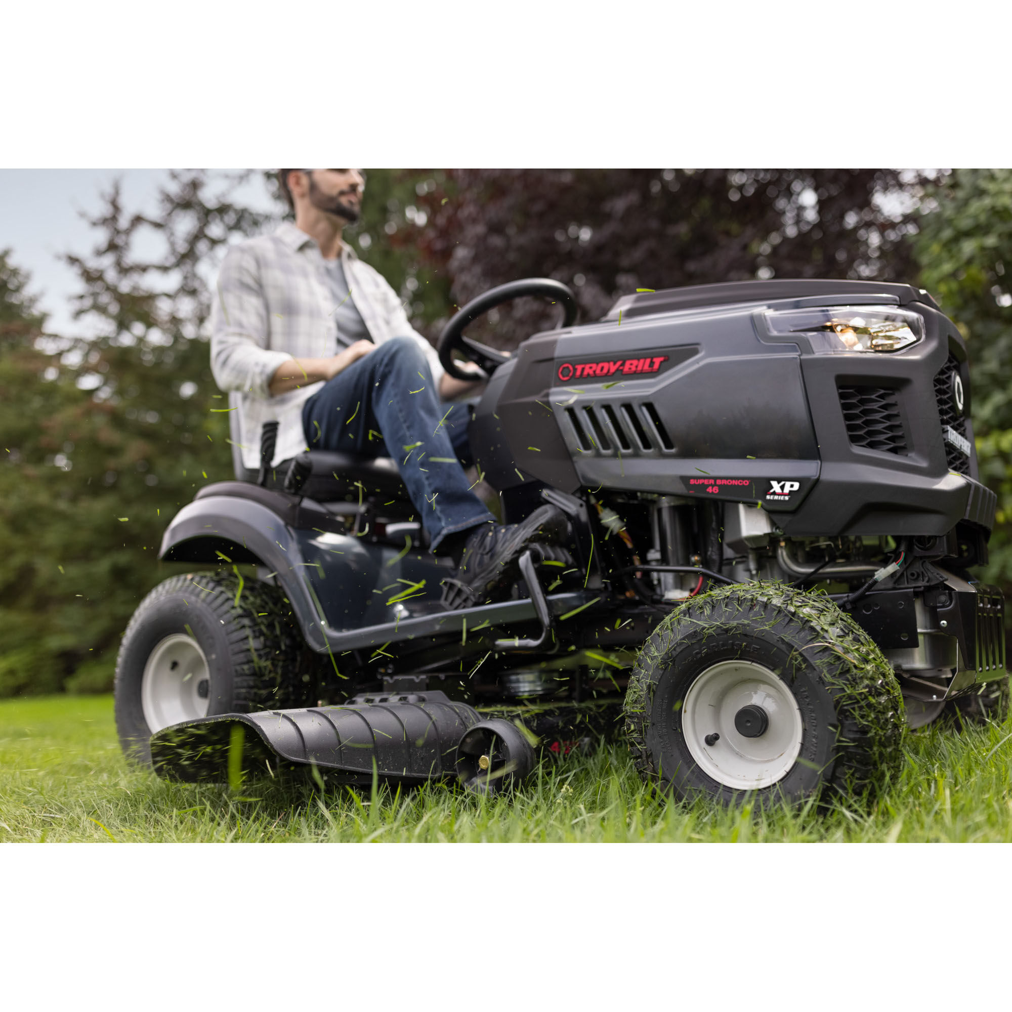 Bronco riding mower top