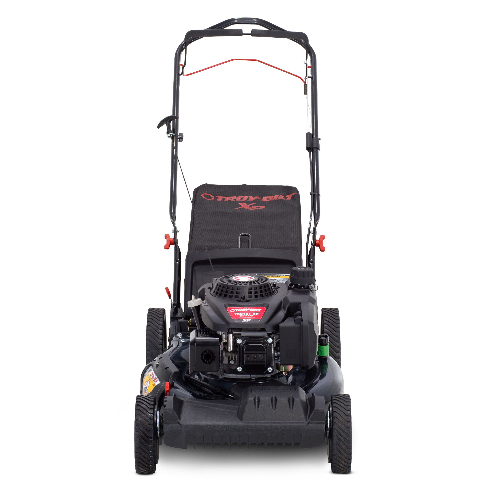 Self propelled zero top turn push mower