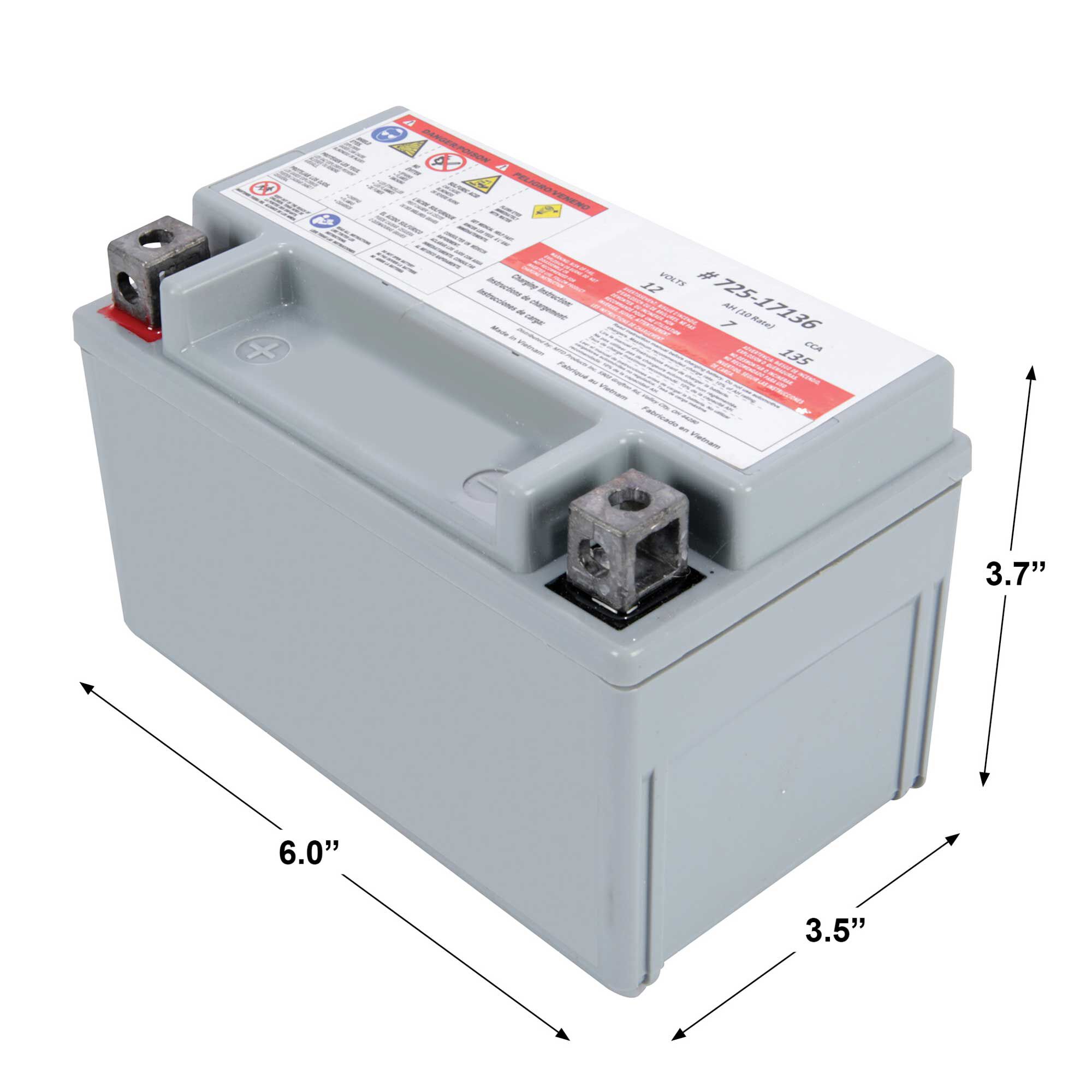 12 Volt Absorbent Glass Mat AGM Battery 135 CCA