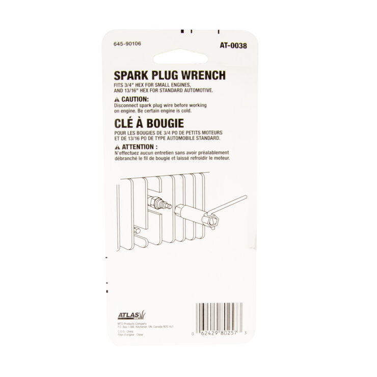Spark plug wrench