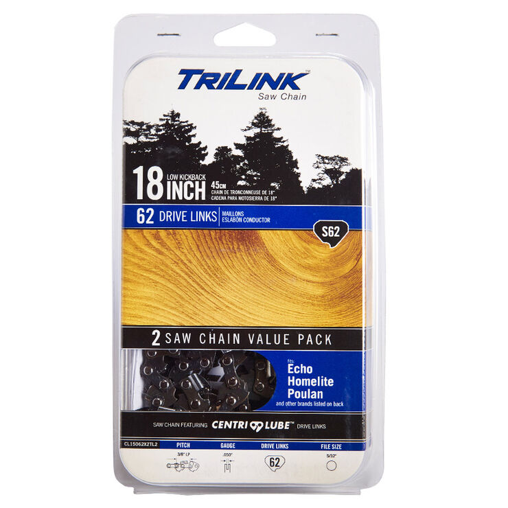 TriLink 18inch Saw Chain S62 2 Pack TLS6218X2 TroyBilt Canada
