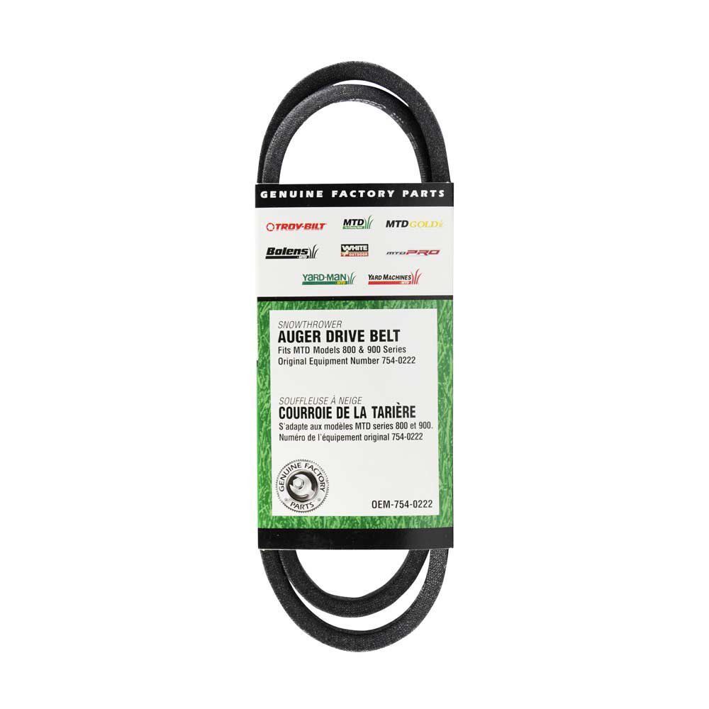 900 Series Replacement Snow Blower Auger Drive Belt OEM 754 0222 Troy Bilt Canada
