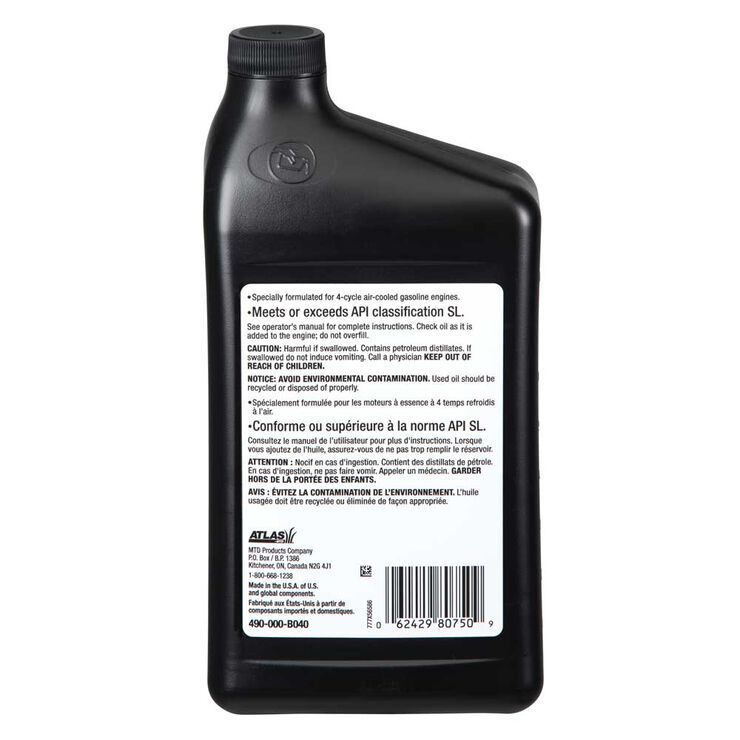 Premium 4 Cycle Snow Blower Engine Oil SAE 5W30 490000B040