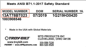 how to find model number